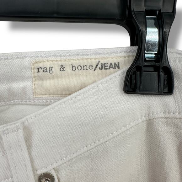 Rag & Bone Dash Slouchy Skinny Jeans Womens Size 24 White Distressed Stretch - Picture 4 of 8